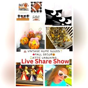 LIVE home show!! SUNDAY 12 noon, Vintage?!, $3 glassware,COMICS, BARBIE, bags.